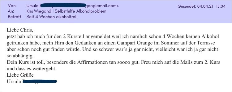Kris Wiegand Erfahrung l Selbsthilfe Endlich Alkoholfrei! l